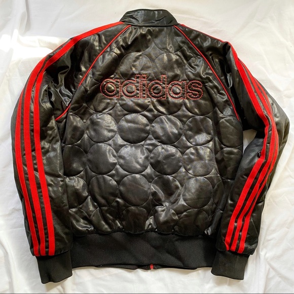 Adidas Quilted Bomber Style Track Jacket Small - Picture 4 of 7